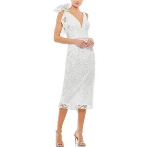 NWT Mac Duggal 79337 Floral Strap V-Neck Dress Size 10